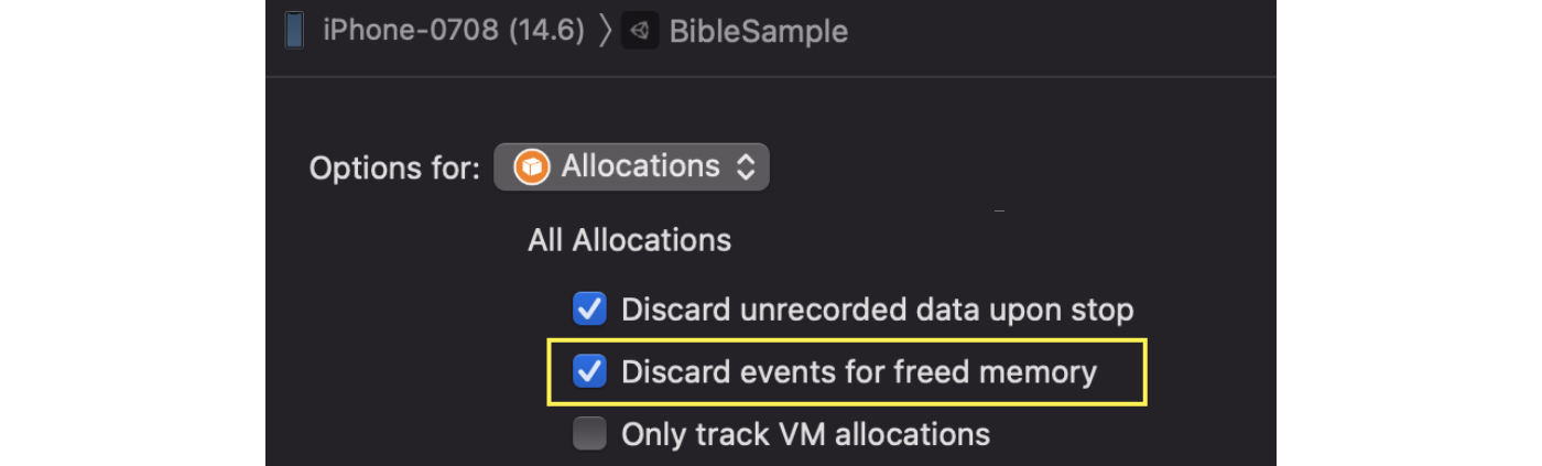 Option setting screen