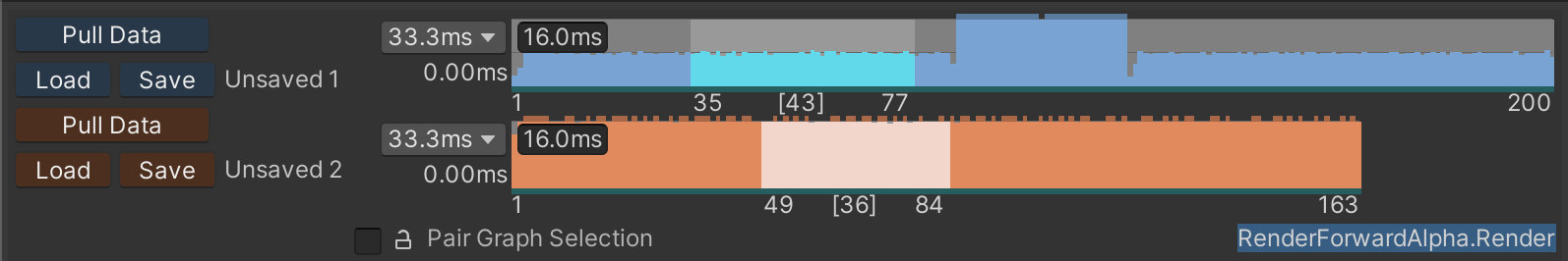 Comparison data settings