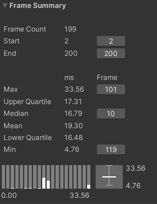 Frame Summary Screen