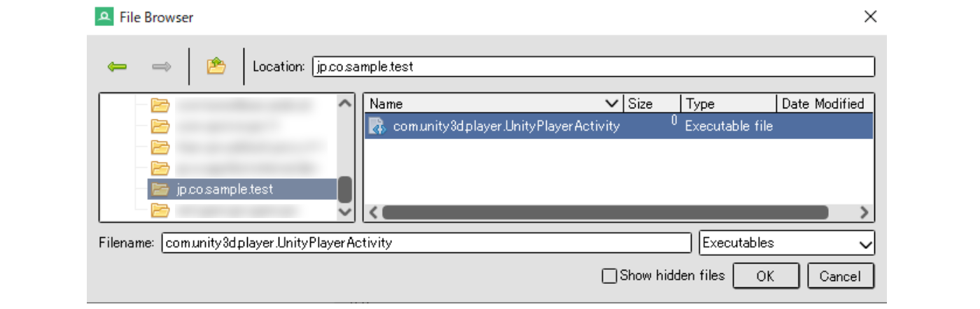 Select the application to be measured