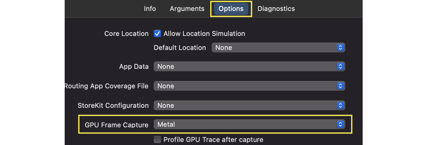 Enable GPU Frame Capture