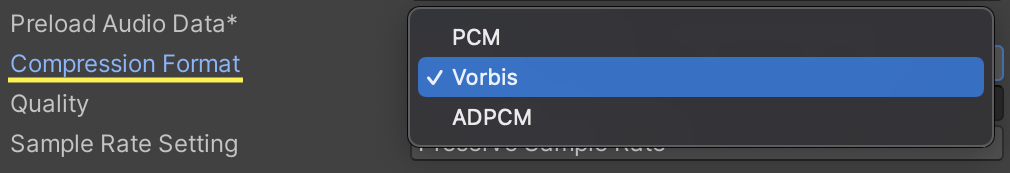 AudioClip Compression Format