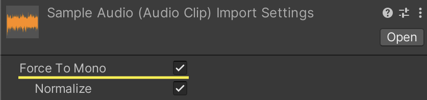 AudioClip Force To Mono