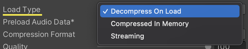 AudioClip LoadType