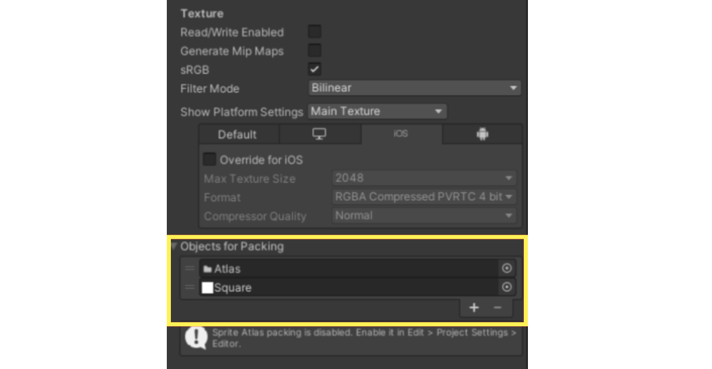 Setting up Objects for Packing