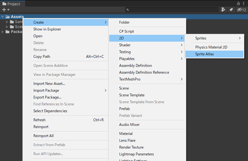 Creating SpriteAtlas