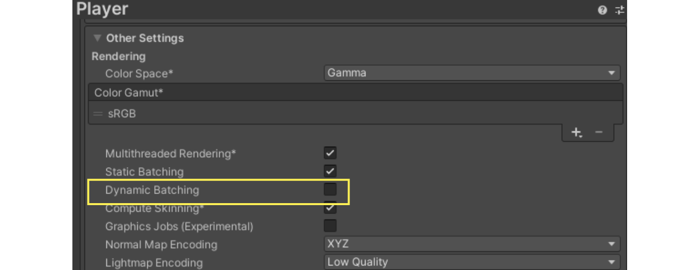 Dynamic Batching Settings
