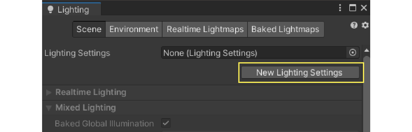 New Lighting Settings