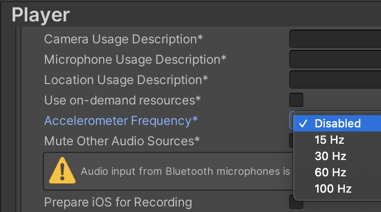 Sampling Frequency Setting