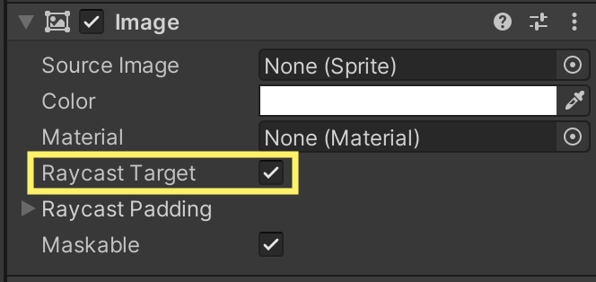 Raycast Target property