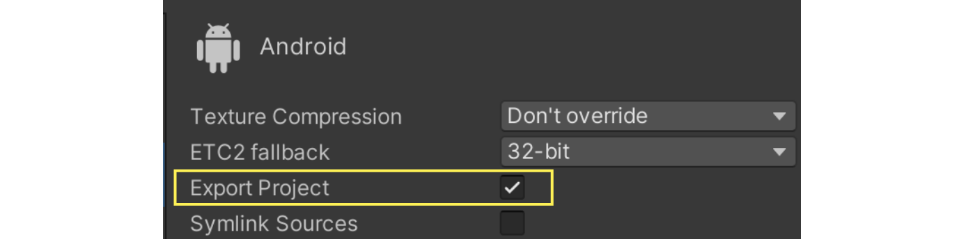 プロジェクトのExport