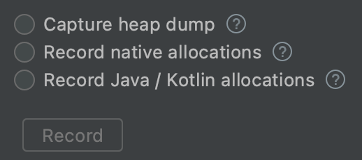 Memory計測オプション