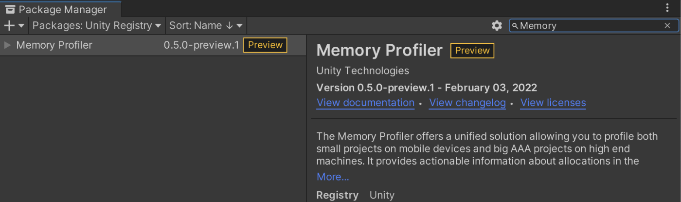 PackageManagerからインストール