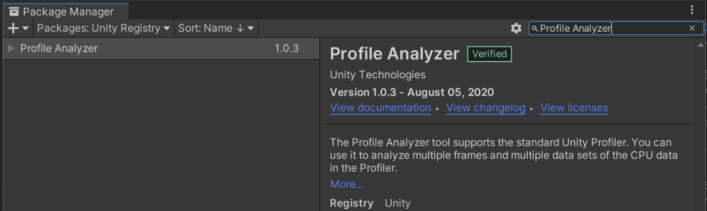 PackageManagerからのインストール
