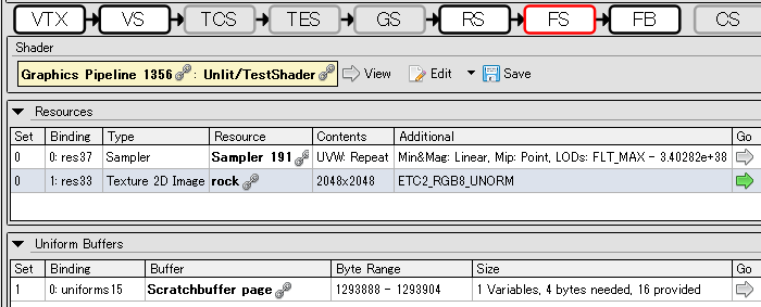 FS(Fragment Shader)のState