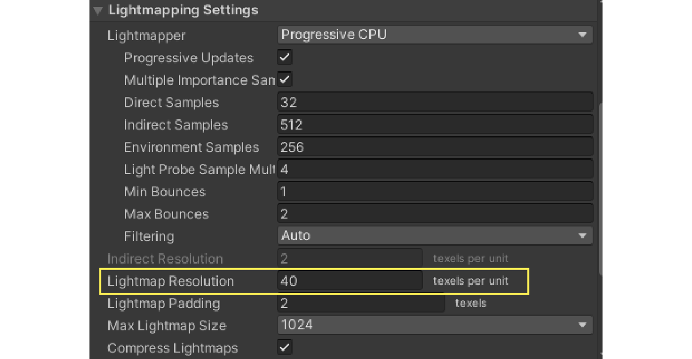 Lightmap Resolution