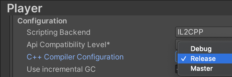 C++ Compiler Configurationの設定