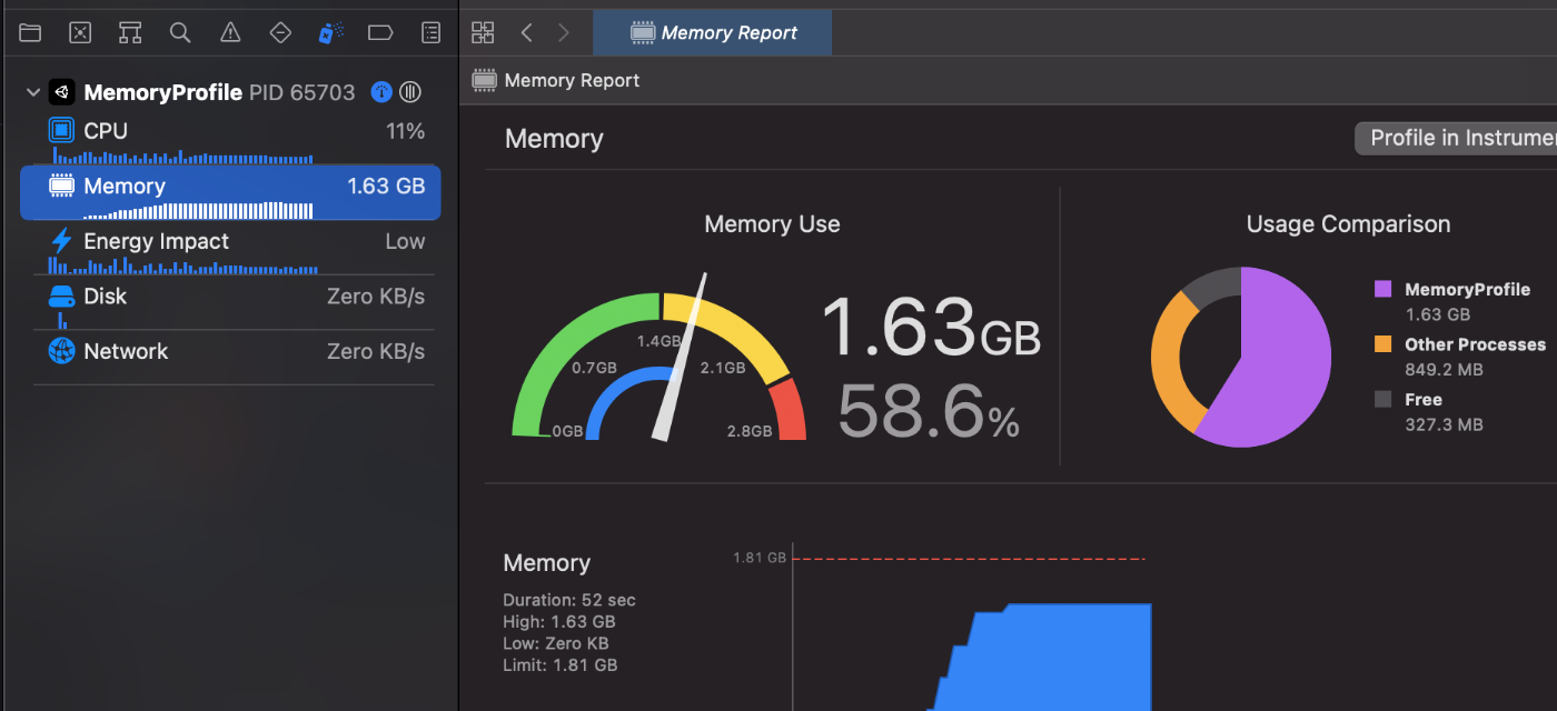 Xcode Debug Navigator